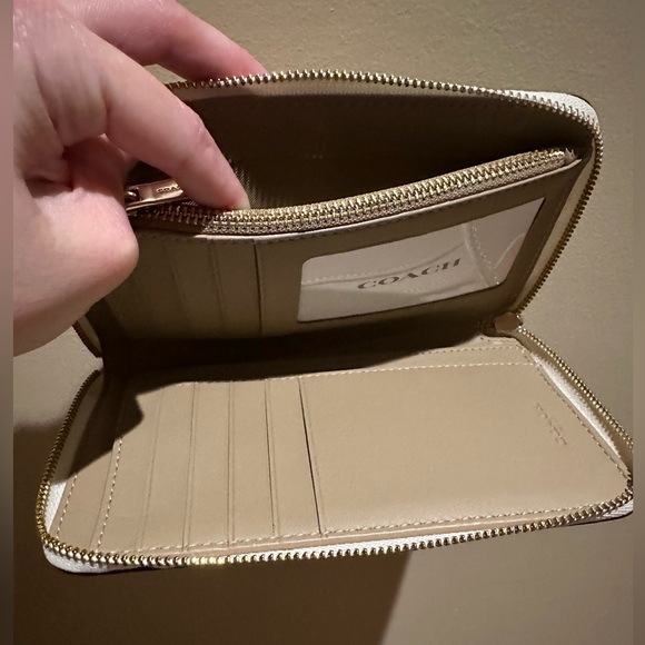 NWT Coach wallet medium zipper lizard leather with gold tone hardware - Picture 7 of 11